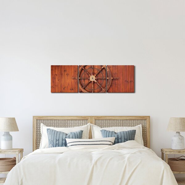 Tablou cu cârmă (cu ceas) (90x30 cm)