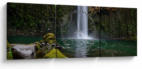 Tablou cu cascade (cu ceas) (90x30 cm)