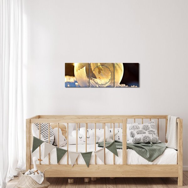 Tablou cu bulină înghețată (cu ceas) (90x30 cm)