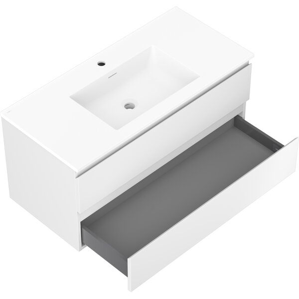 Mexen Orio, mobilier de baie 100 cm cu lavoar Otis, 2 sertare, alb mat, 91A10-10047-2-BFF01-W18M01