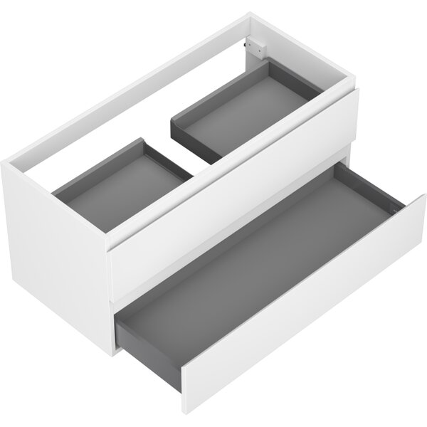 Mexen Orio, mobilier baie 100 cm, 2 sertare, alb mat, 91A10-10047-2-BFF01