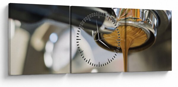 Tablou - espresso (cu ceas) (90x30 cm)