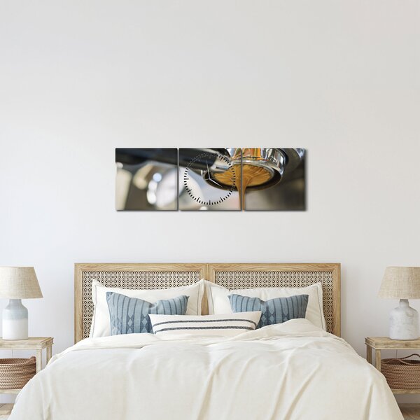 Tablou - espresso (cu ceas) (90x30 cm)