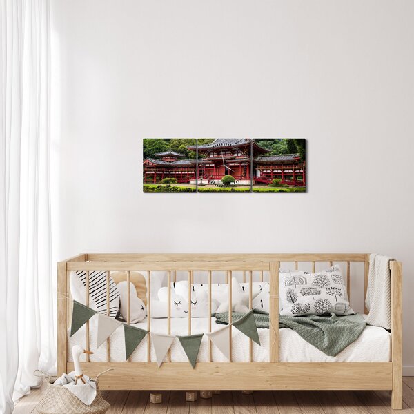 Tablou - arhitectura Chinezească (cu ceas) (90x30 cm)