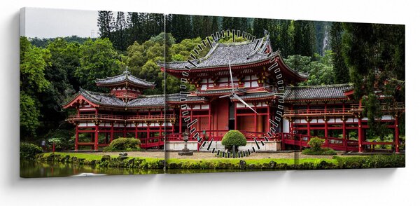 Tablou - arhitectura Chinezească (cu ceas) (90x30 cm)