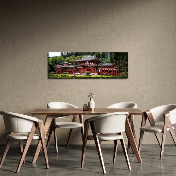 Tablou - arhitectura Chinezească (cu ceas) (90x30 cm)