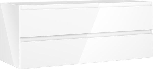 Mexen Orio, mobilier de baie 120 cm, 2 sertare, alb lucios, 91A10-12047-2-BFF00