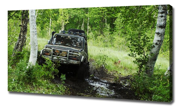 Tablou canvas Jeep în pădure