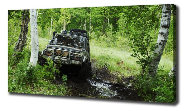 Tablou canvas Jeep în pădure