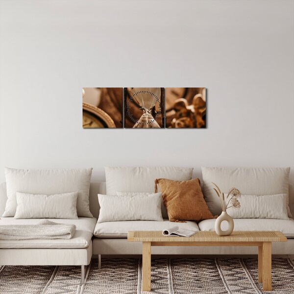 Tablou cu clepsidră (cu ceas) (90x30 cm)