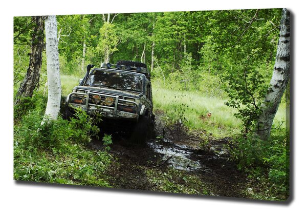 Tablou canvas Jeep în pădure