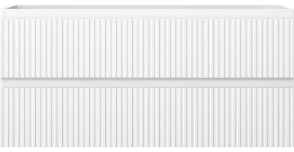 Mexen Rivel, mobilier baie 100 cm, 2 sertare, canelat, alb mat, 91A20-10047-2-BFF01