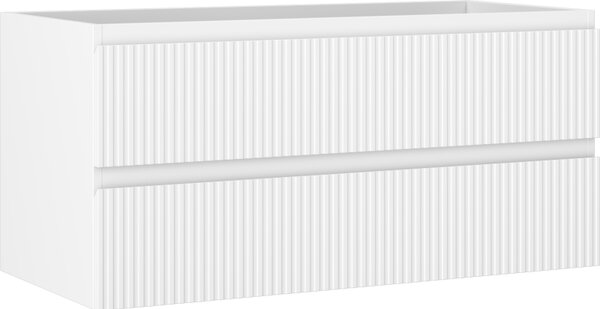 Mexen Rivel, mobilier baie 100 cm, 2 sertare, canelat, alb mat, 91A20-10047-2-BFF01