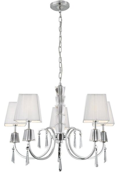 Lustră pe lanț Searchlight 6885-5CC PORTICO 5xG9/33W/230V crom