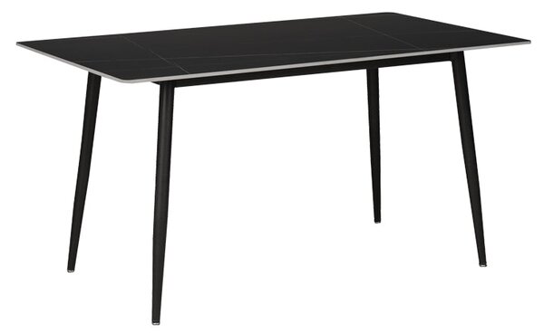 Masa Gustas, marmura, neagra, 140x80x75 cm