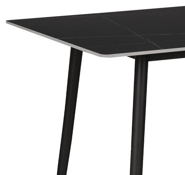 Masa Gustas, marmura, neagra, 140x80x75 cm