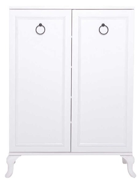 Dulap Pantofi Adore Country, 2 usi Lake Alb, 5 rafturi, 80x108x34 cm