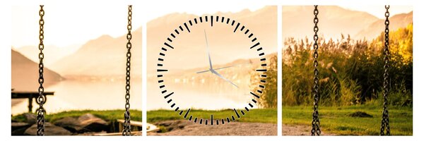 Tablou - balansoar în natură (cu ceas) (90x30 cm)