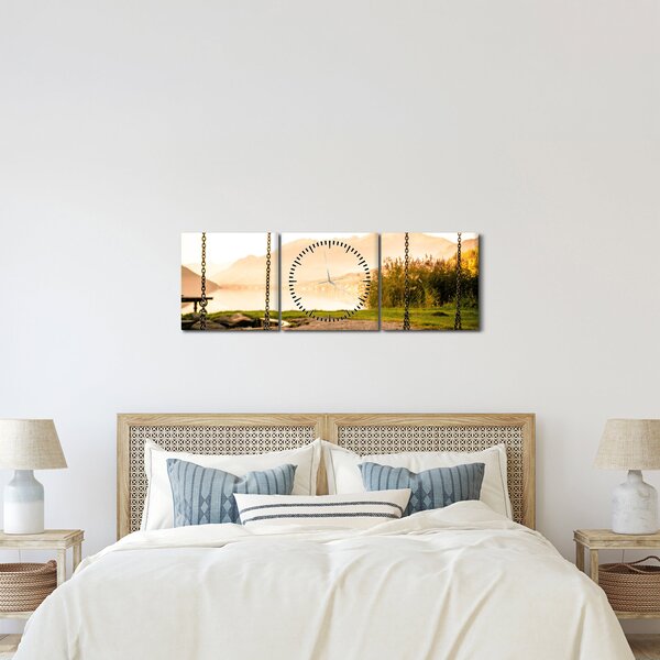 Tablou - balansoar în natură (cu ceas) (90x30 cm)