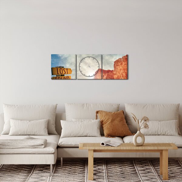 Tablou unui indicator cu inscripție (cu ceas) (90x30 cm)