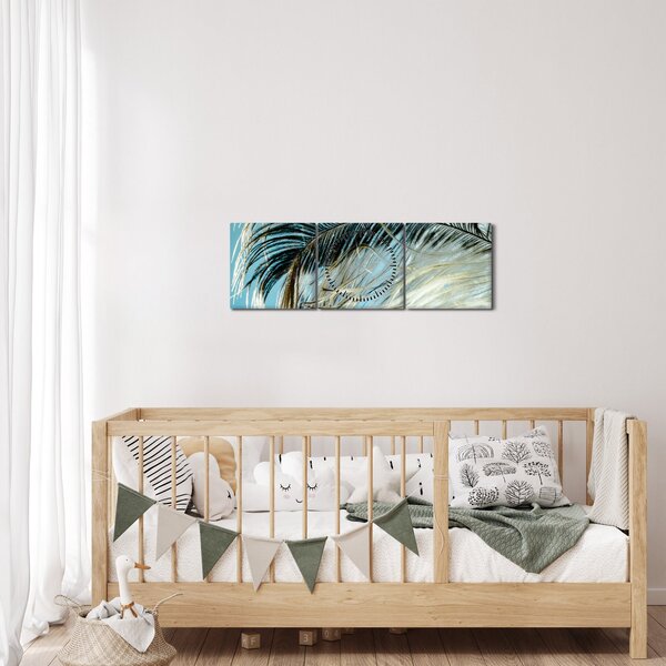 Tablou cu pană (cu ceas) (90x30 cm)