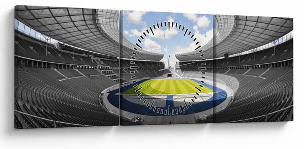Tablou - stadionul de fodbal (cu ceas) (90x30 cm)