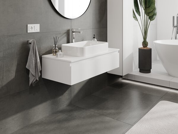 Mexen Orio, Dulap baie 100 cm, 1 sertar, alb mat, 91A10-10023-1-BF01