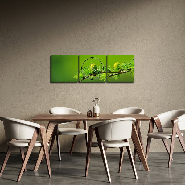 Tablou con verde (cu ceas) (90x30 cm)