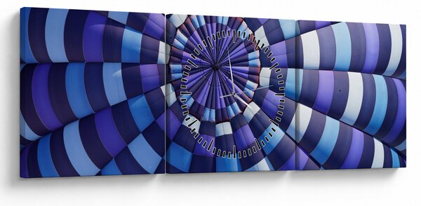 Tablou cu structura balonului zburător (cu ceas) (90x30 cm)