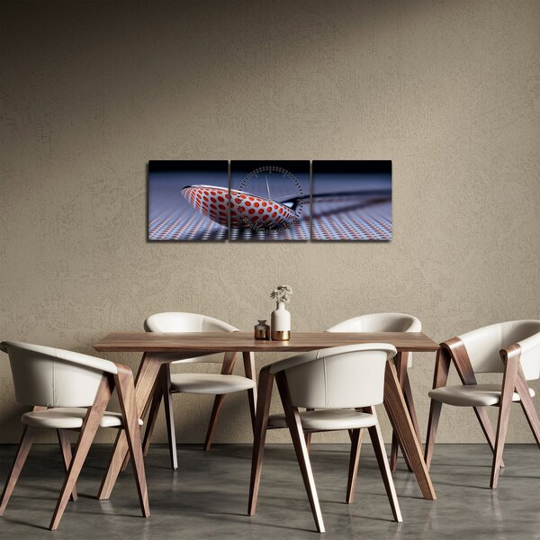 Tablou cu oglindire (cu ceas) (90x30 cm)