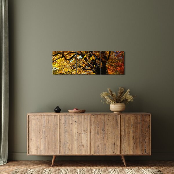 Tablou cu toamna (cu ceas) (90x30 cm)