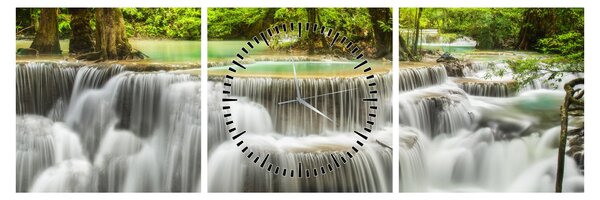 Tablou cu cascade (cu ceas) (90x30 cm)