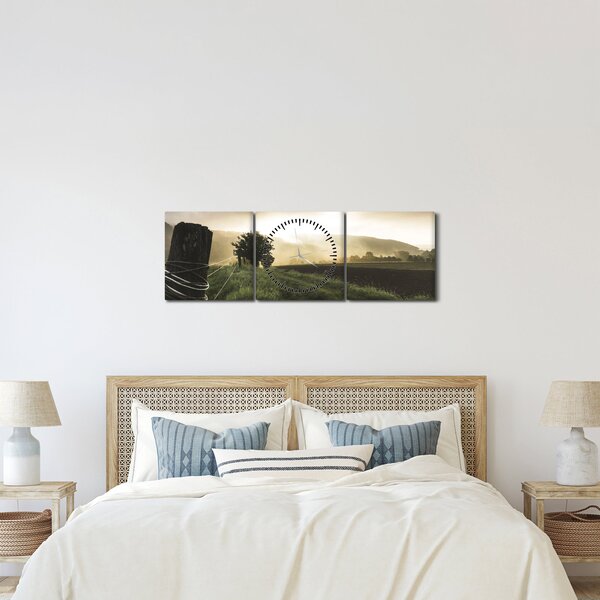 Tablou cu luncă (cu ceas) (90x30 cm)