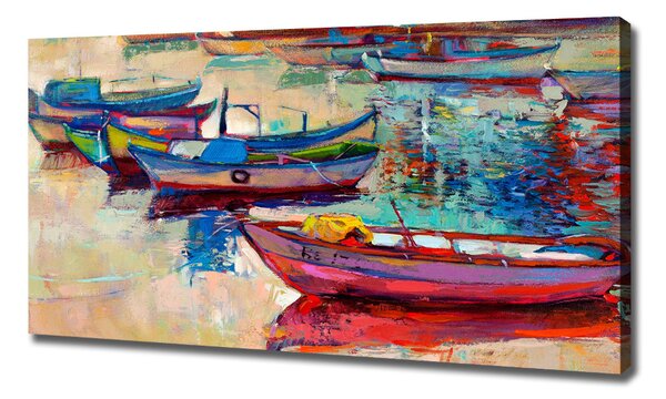Imprimare tablou canvas barci colorate