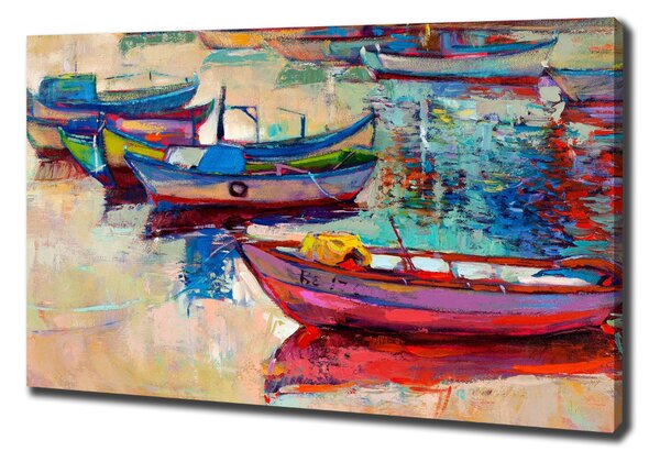 Imprimare tablou canvas barci colorate