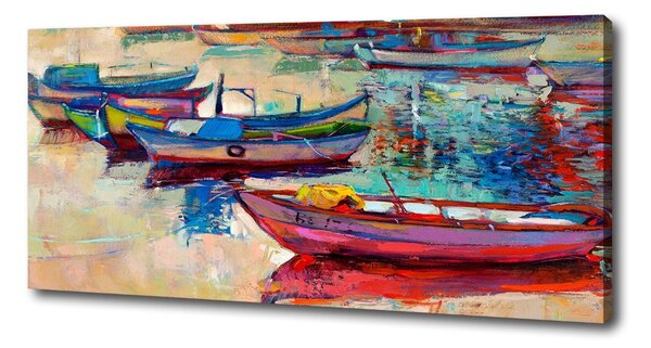 Imprimare tablou canvas barci colorate