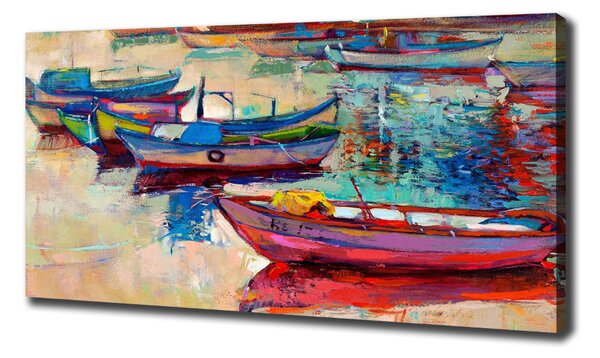 Imprimare tablou canvas barci colorate