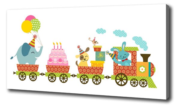 Tablou pe pânză tren vesel