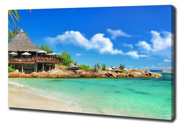 Tablou pe pânză plaja Seychelles