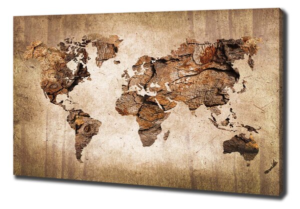 Imprimare tablou canvas Harta lemnului mondial