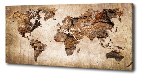 Imprimare tablou canvas Harta lemnului mondial