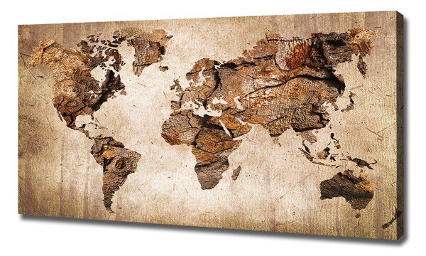 Imprimare tablou canvas Harta lemnului mondial