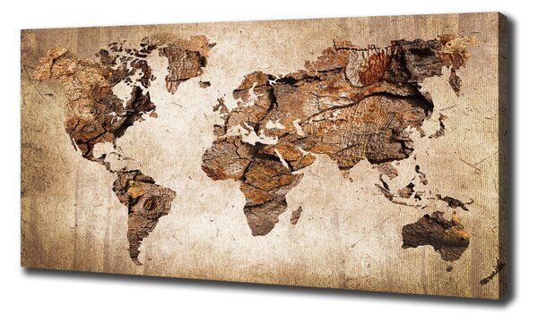 Imprimare tablou canvas Harta lemnului mondial