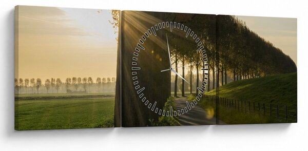 Tablou cu alee (cu ceas) (90x30 cm)