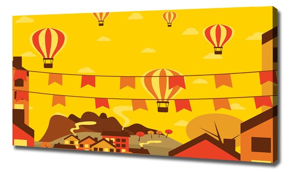 Print pe canvas Baloane peste oraș