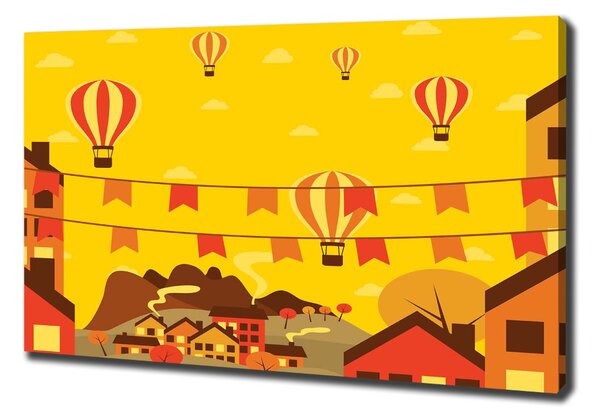 Print pe canvas Baloane peste oraș