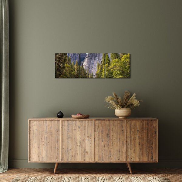 Tablou cu stânci (cu ceas) (90x30 cm)