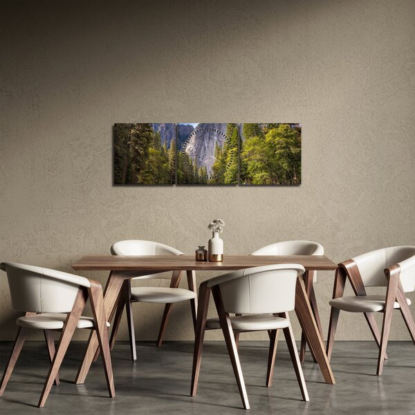 Tablou cu stânci (cu ceas) (90x30 cm)