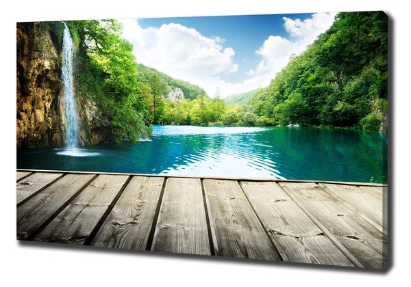 Pictură pe pânză Cascada din pădure
