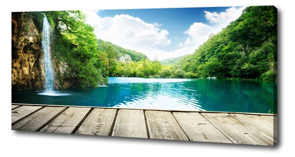 Pictură pe pânză Cascada din pădure